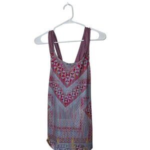Prana Multicolour Geometric Print Pullover Tank Top Lightweight Design Women's S